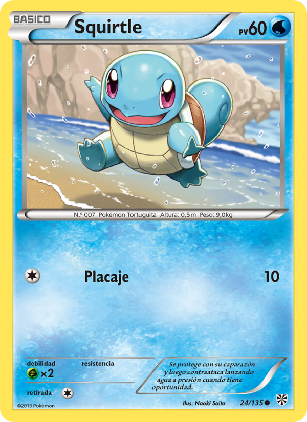 Squirtle 24 — Plasma Storm (Spanish Pokémon TCG card)