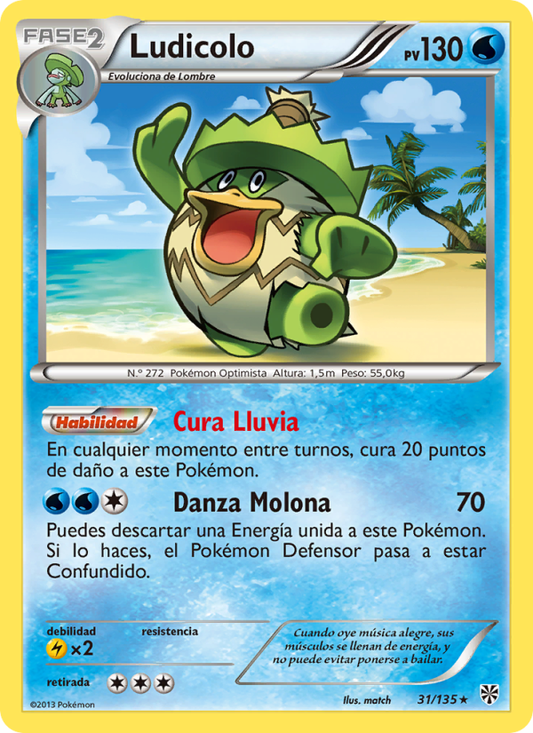 Ludicolo 31 — Plasma Storm (Spanish Pokémon TCG card)