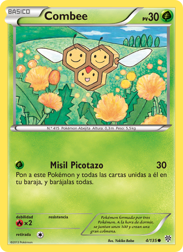 Combee 4 — Plasma Storm (Spanish Pokémon TCG card)