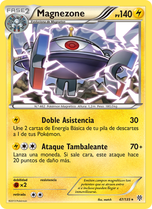 Magnezone 47 — Plasma Storm (Spanish Pokémon TCG card)