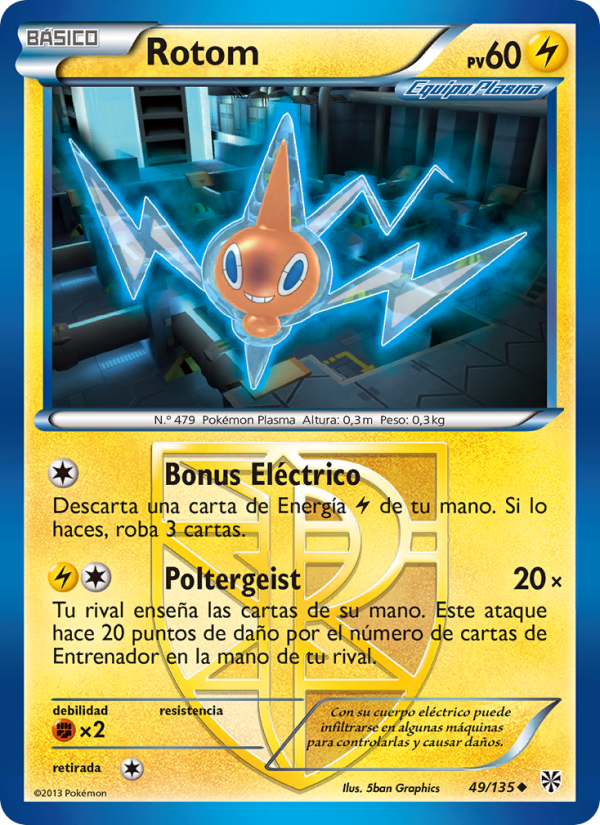 Rotom 49 — Plasma Storm (Spanish Pokémon TCG card)