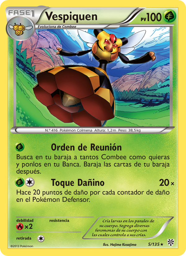 Vespiquen 5 — Plasma Storm (Spanish Pokémon TCG card)