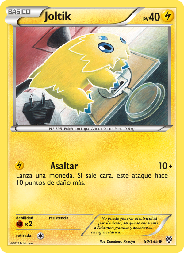 Joltik 50 — Plasma Storm (Spanish Pokémon TCG card)