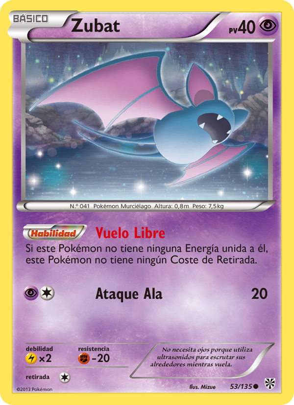 Zubat 53 — Plasma Storm (Spanish Pokémon TCG card)
