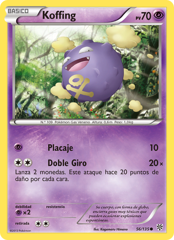 Koffing 56 — Plasma Storm (Spanish Pokémon TCG card)