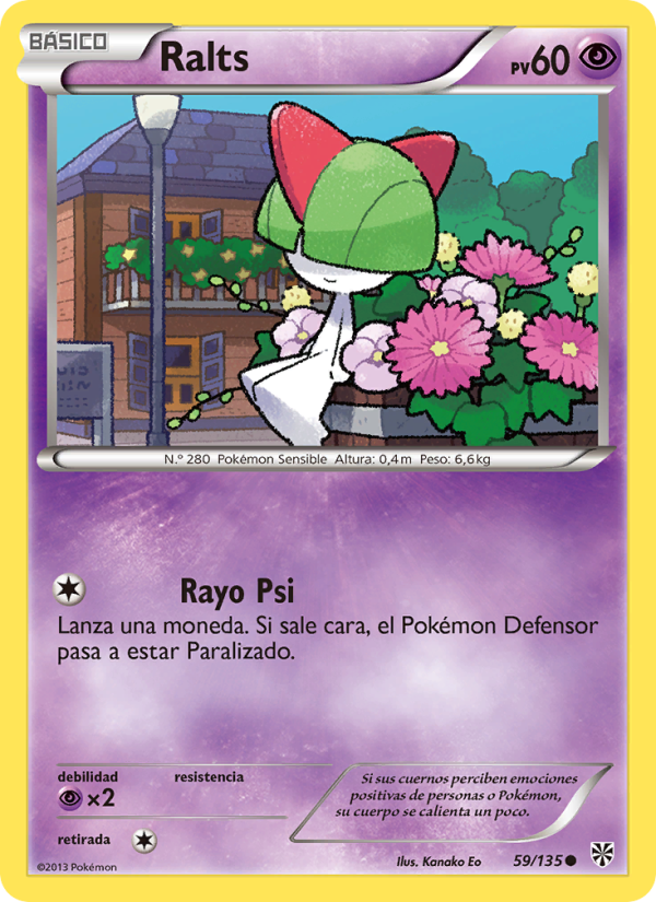 Ralts 59 — Plasma Storm (Spanish Pokémon TCG card)