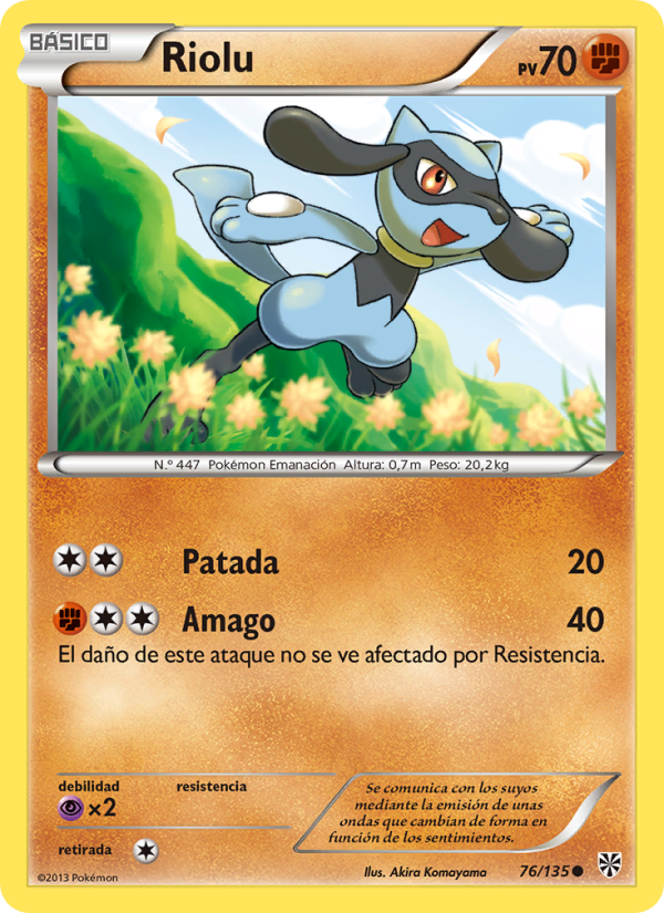 Riolu 76 — Plasma Storm (Spanish Pokémon TCG card)