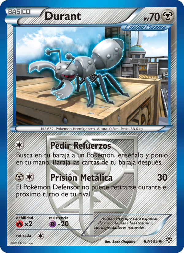 Durant 92 — Plasma Storm (Spanish Pokémon TCG card)