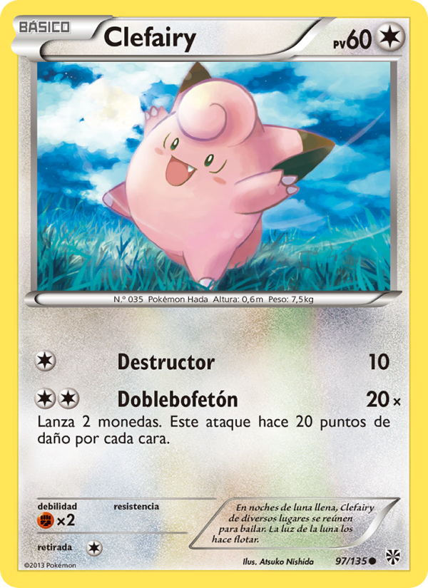 Clefairy 97 — Plasma Storm (Spanish Pokémon TCG card)
