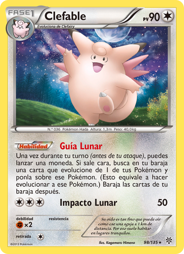 Clefable 98 — Plasma Storm (Spanish Pokémon TCG card)