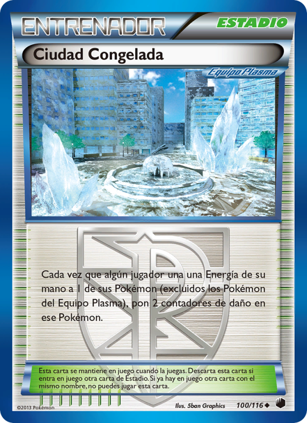 Ciudad Congelada 100 — Plasma Freeze (Spanish Pokémon TCG card)