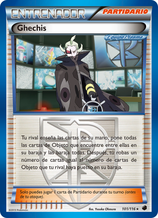 Ghechis 101 — Plasma Freeze (Spanish Pokémon TCG card)