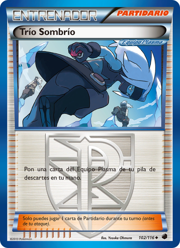 Trío Sombrío 102 — Plasma Freeze (Spanish Pokémon TCG card)