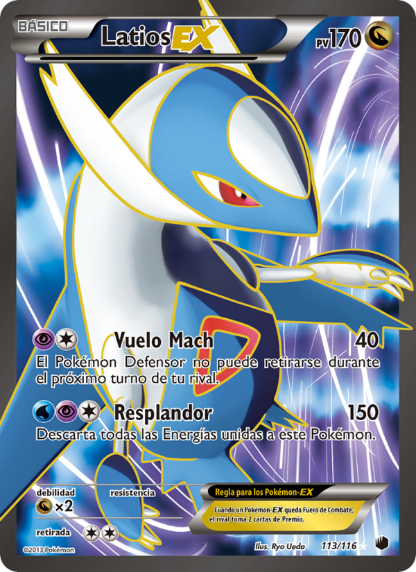 Latios-EX 113 — Plasma Freeze (Spanish Pokémon TCG card)