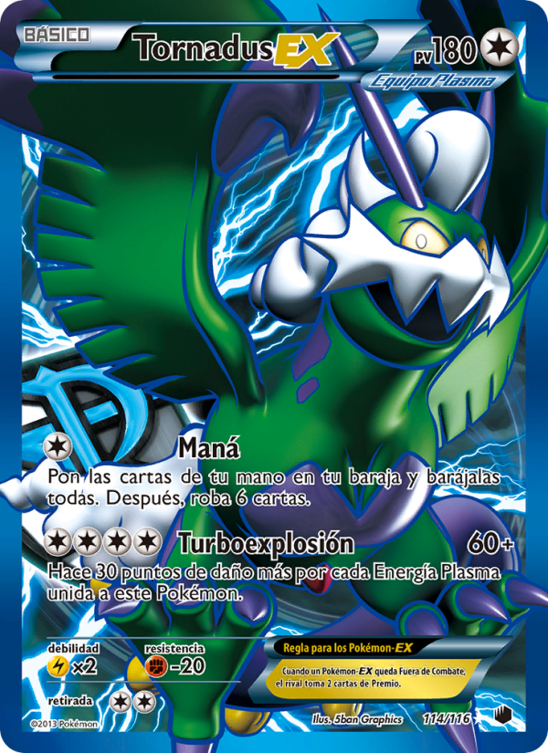 Tornadus-EX 114 — Plasma Freeze (Spanish Pokémon TCG card)