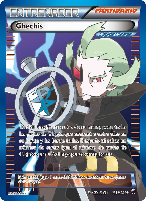 Ghechis 115 — Plasma Freeze (Spanish Pokémon TCG card)