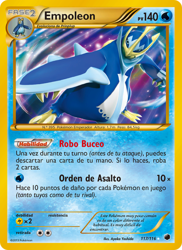 Empoleon 117 — Plasma Freeze (Spanish Pokémon TCG card)