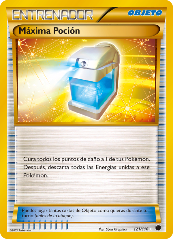 Máxima Poción 121 — Plasma Freeze (Spanish Pokémon TCG card)