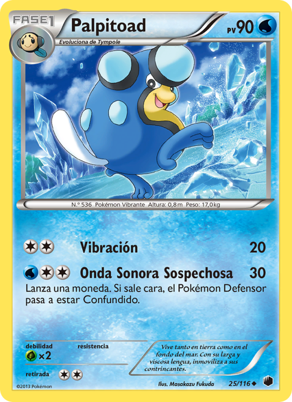 Palpitoad 25 — Plasma Freeze (Spanish Pokémon TCG card)