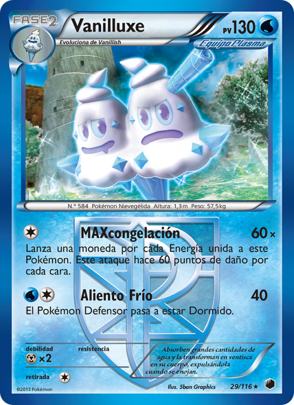 Vanilluxe 29 — Plasma Freeze (Spanish Pokémon TCG card)