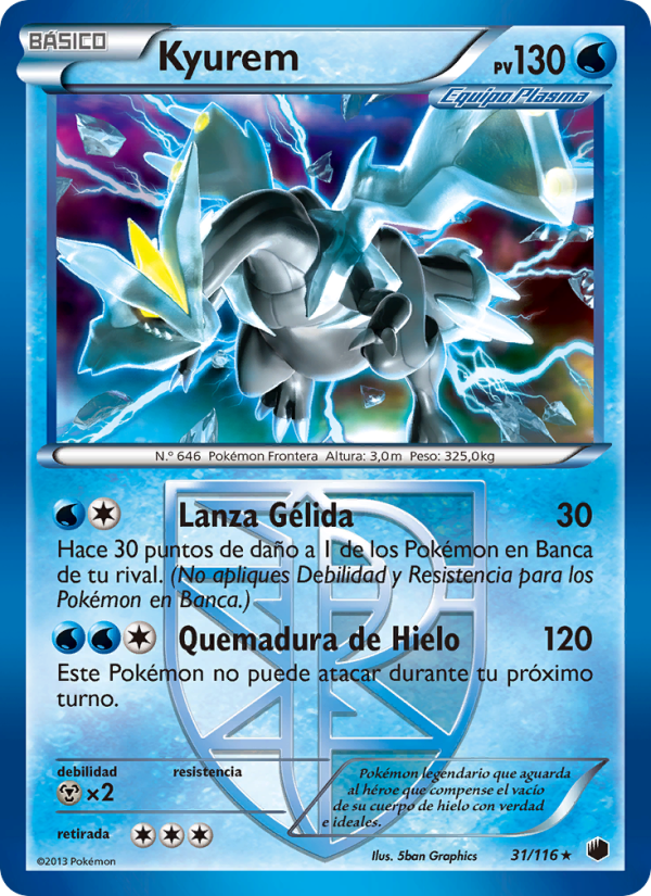 Kyurem 31 — Plasma Freeze (Spanish Pokémon TCG card)