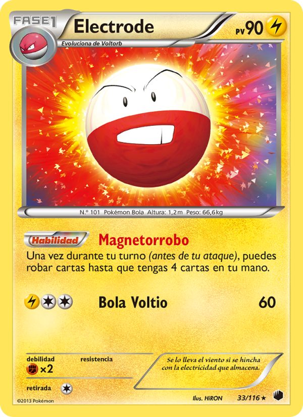 Electrode 33 — Plasma Freeze (Spanish Pokémon TCG card)