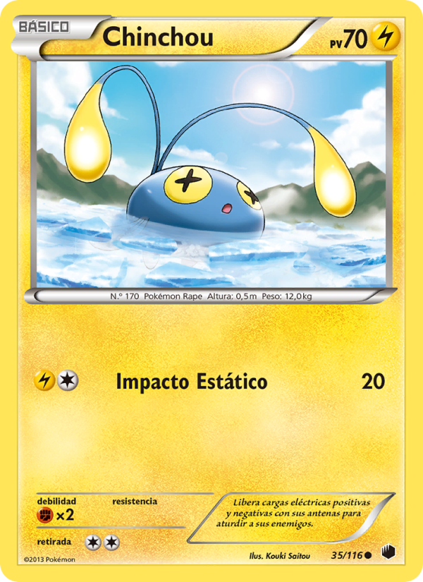 Chinchou 35 — Plasma Freeze (Spanish Pokémon TCG card)