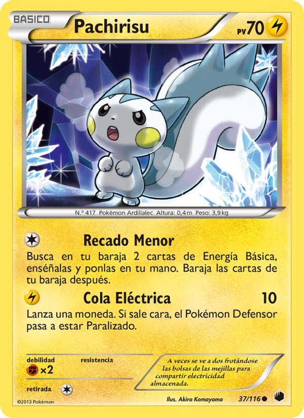 Pachirisu 37 — Plasma Freeze (Spanish Pokémon TCG card)