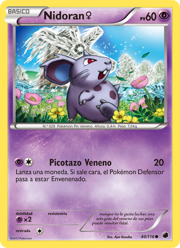 Nidoran♀ 40 — Plasma Freeze (Spanish Pokémon TCG card)