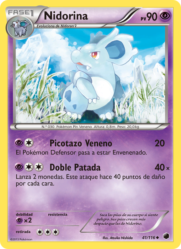 Nidorina 41 — Plasma Freeze (Spanish Pokémon TCG card)