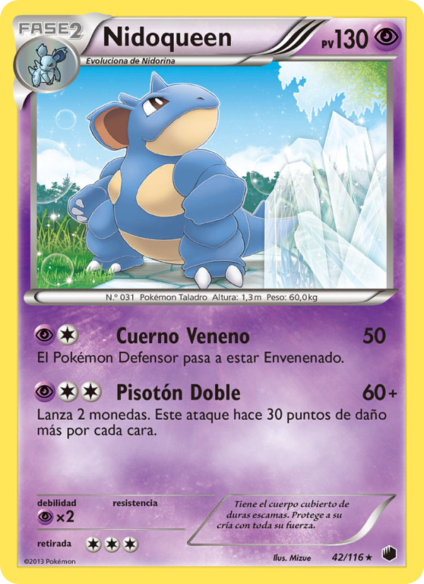 Nidoqueen 42 — Plasma Freeze (Spanish Pokémon TCG card)