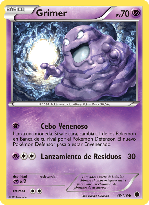 Grimer 45 — Plasma Freeze (Spanish Pokémon TCG card)