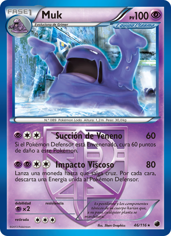 Muk 46 — Plasma Freeze (Spanish Pokémon TCG card)