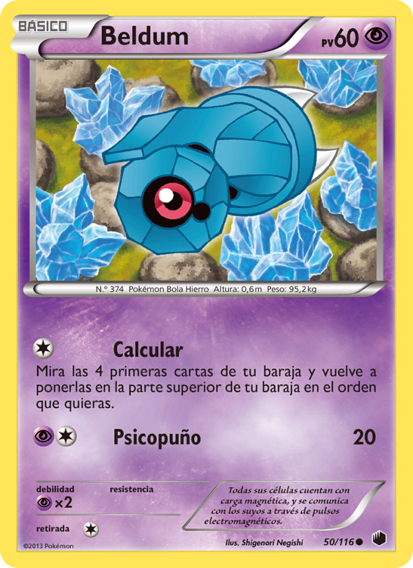 Beldum 50 — Plasma Freeze (Spanish Pokémon TCG card)