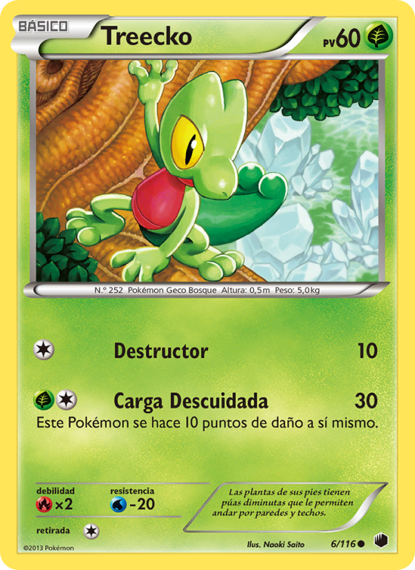 Treecko 6 — Plasma Freeze (Spanish Pokémon TCG card)