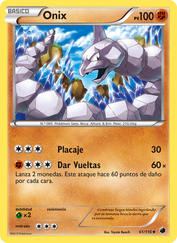 Onix 61 — Plasma Freeze (Spanish Pokémon TCG card)