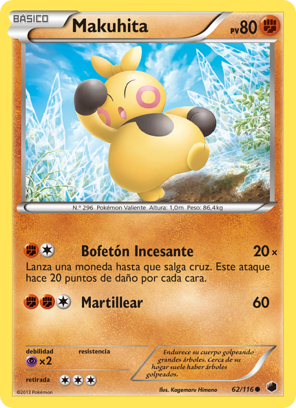 Makuhita 62 — Plasma Freeze (Spanish Pokémon TCG card)
