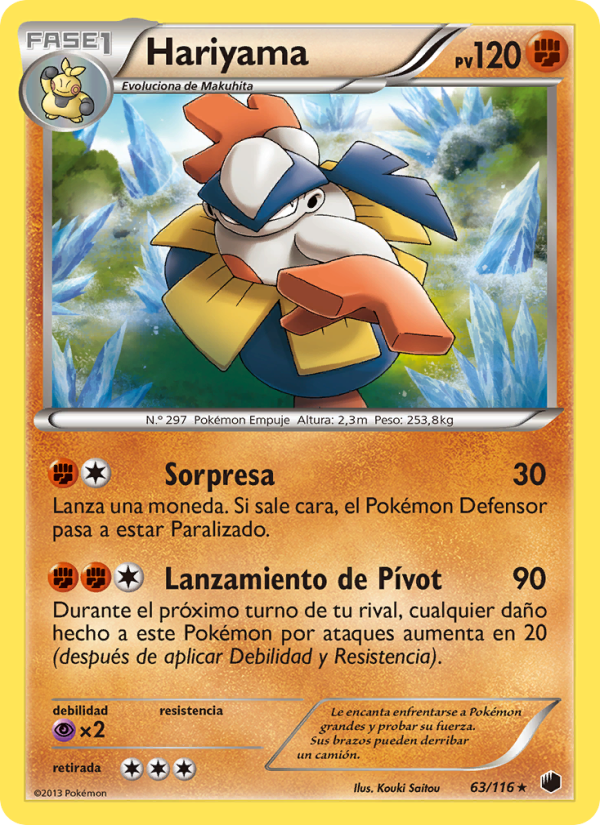Hariyama 63 — Plasma Freeze (Spanish Pokémon TCG card)