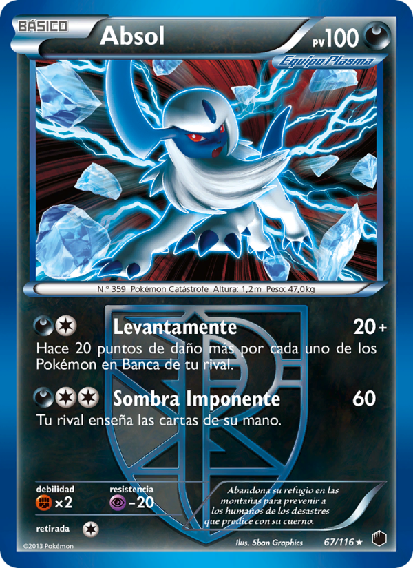 Absol 67 — Plasma Freeze (Spanish Pokémon TCG card)