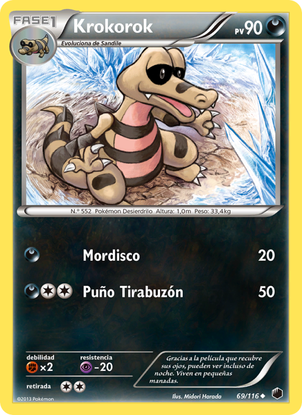Krokorok 69 — Plasma Freeze (Spanish Pokémon TCG card)