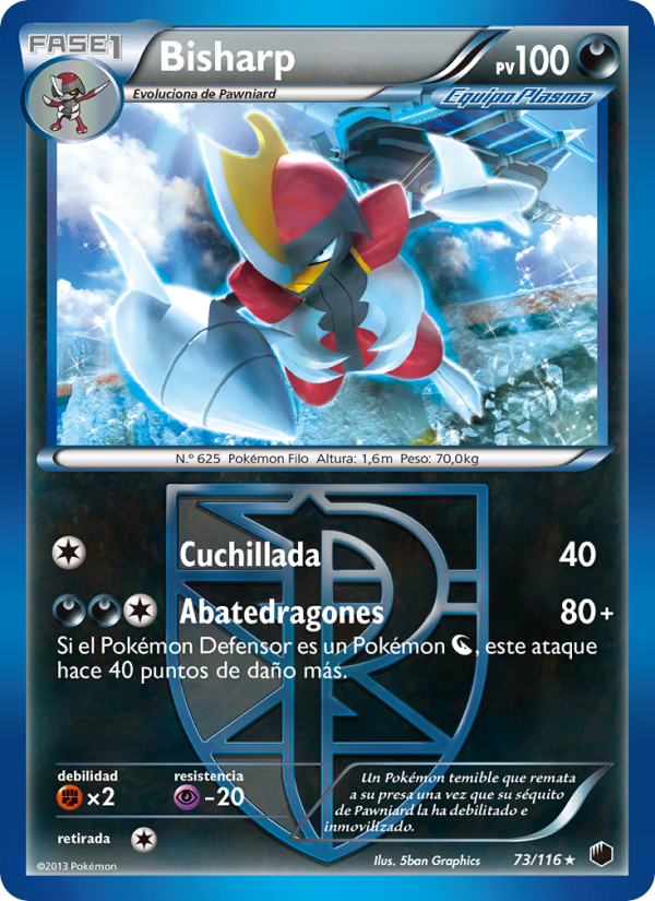 Bisharp 73 — Plasma Freeze (Spanish Pokémon TCG card)