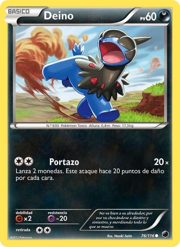 Deino 76 — Plasma Freeze (Spanish Pokémon TCG card)