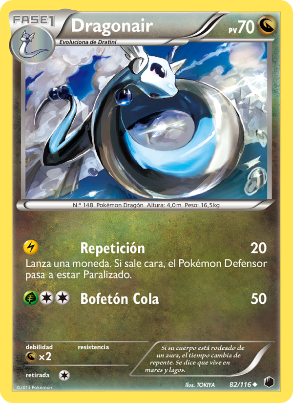 Dragonair 82 — Plasma Freeze (Spanish Pokémon TCG card)