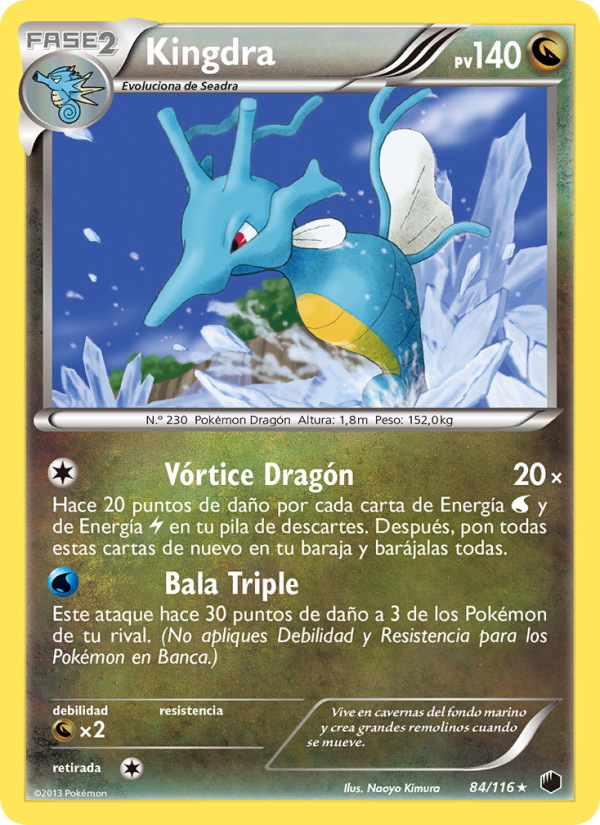 Kingdra 84 — Plasma Freeze (Spanish Pokémon TCG card)