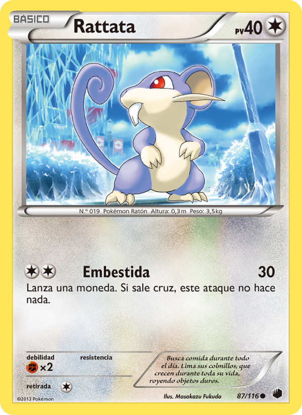 Rattata 87 — Plasma Freeze (Spanish Pokémon TCG card)