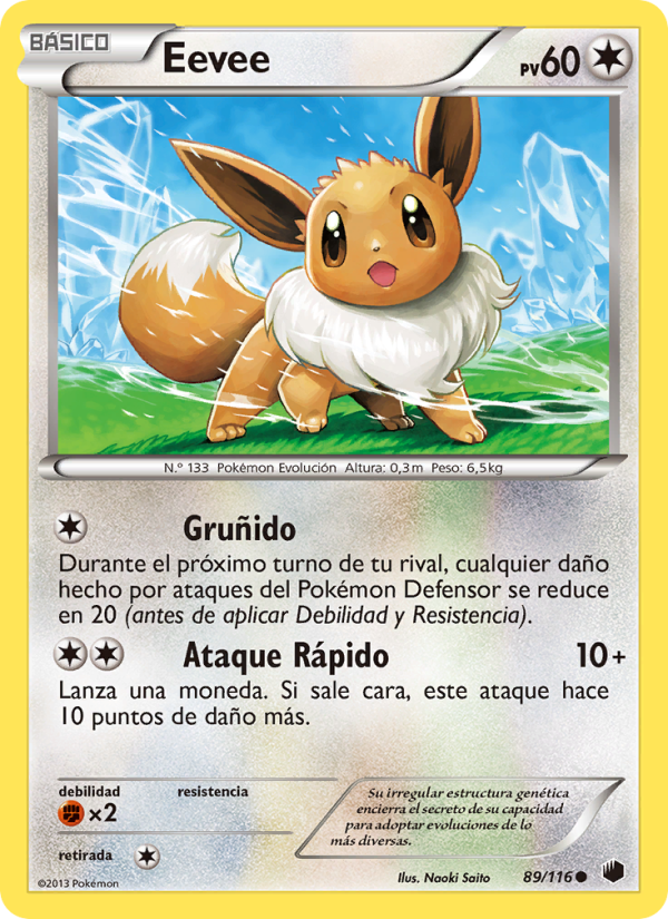 Eevee 89 — Plasma Freeze (Spanish Pokémon TCG card)