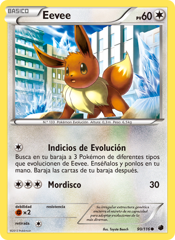 Eevee 90 — Plasma Freeze (Spanish Pokémon TCG card)