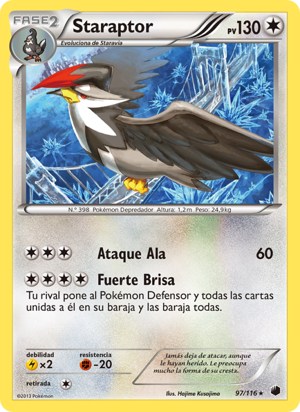 Staraptor 97 — Plasma Freeze (Spanish Pokémon TCG card)