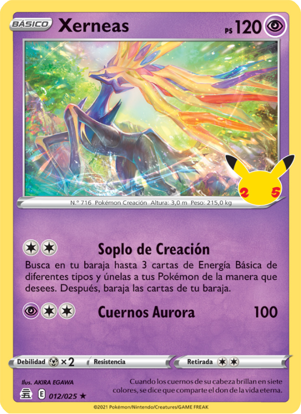 Xerneas 12 — Celebrations (Spanish Pokémon TCG card)