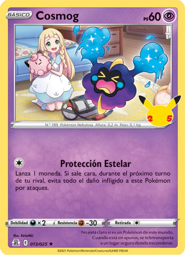 Cosmog 13 — Celebrations (Spanish Pokémon TCG card)